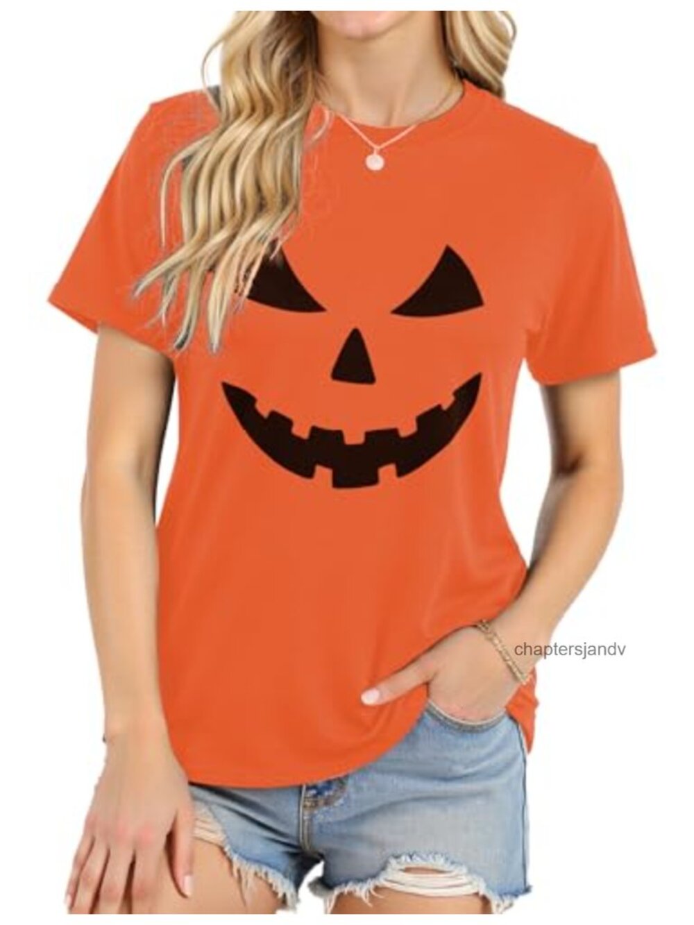 Women's Halloween Graphic T-Shirt V-Neck Short Sleeve Casual Top